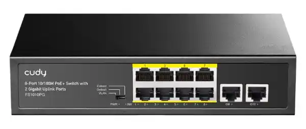 CUDY Svič 10/100 8+2-port PoE + 1Gbps RJ45 Cudy FS1010PG 120W