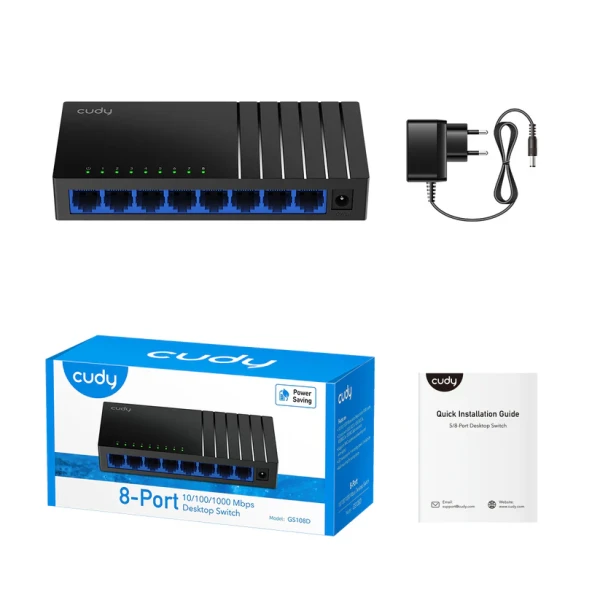 CUDY Svič 10/100/1000 8-port Cudy GS108E Light Managed