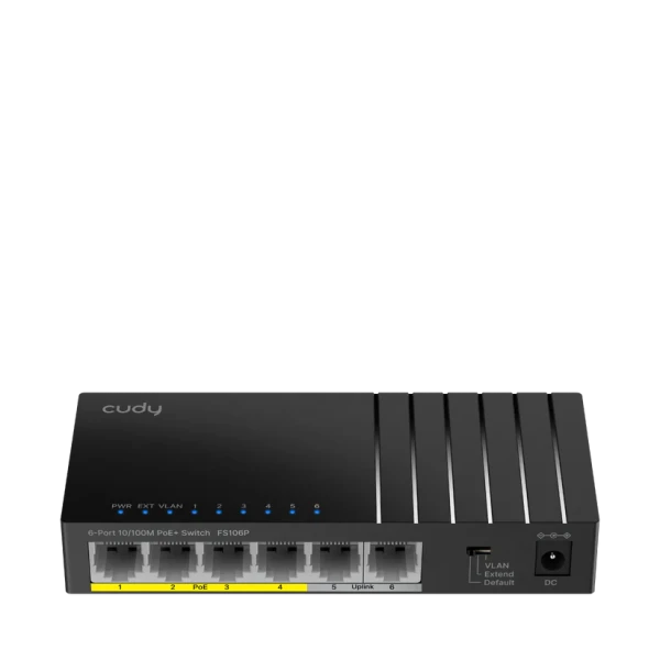 CUDY Svič 10/100 6-port Cudy FS106P PoE+/36W/2×Uplink