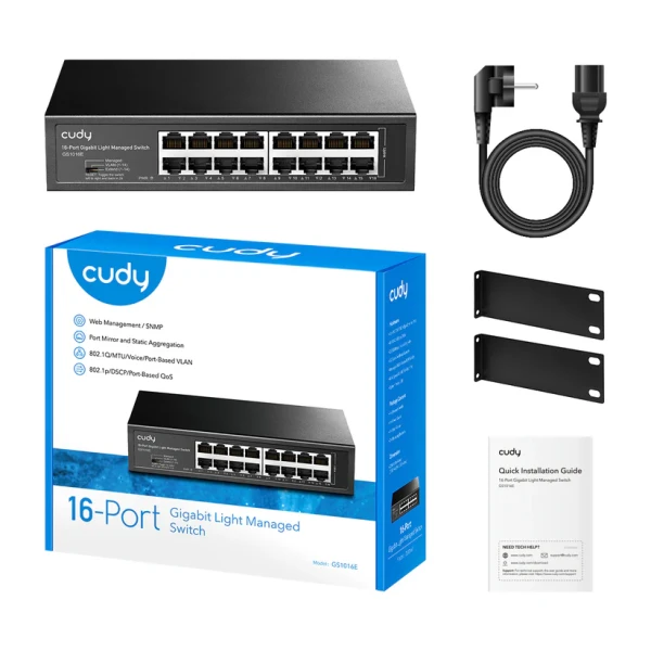 CUDY Svič 10/100/1000 16-port Cudy GS1016E Light Managed