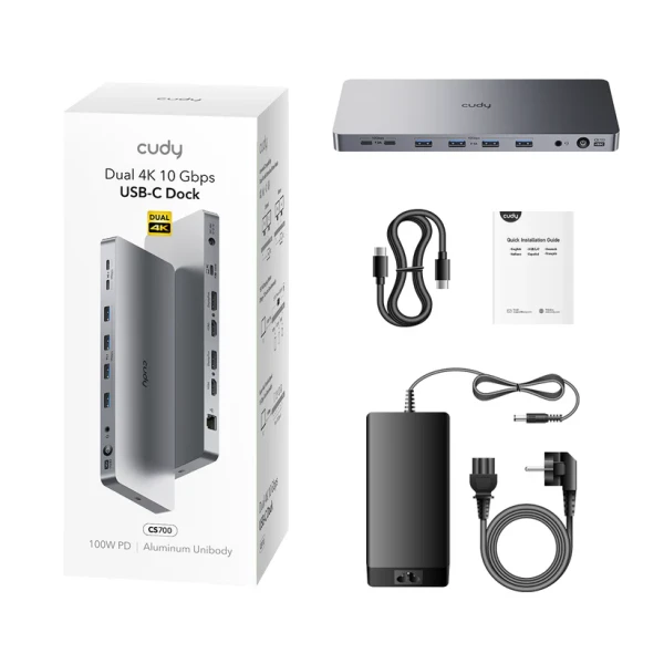 Docking station Cudy CS700 13 in 1 10Gbps USB-C Dual 4K