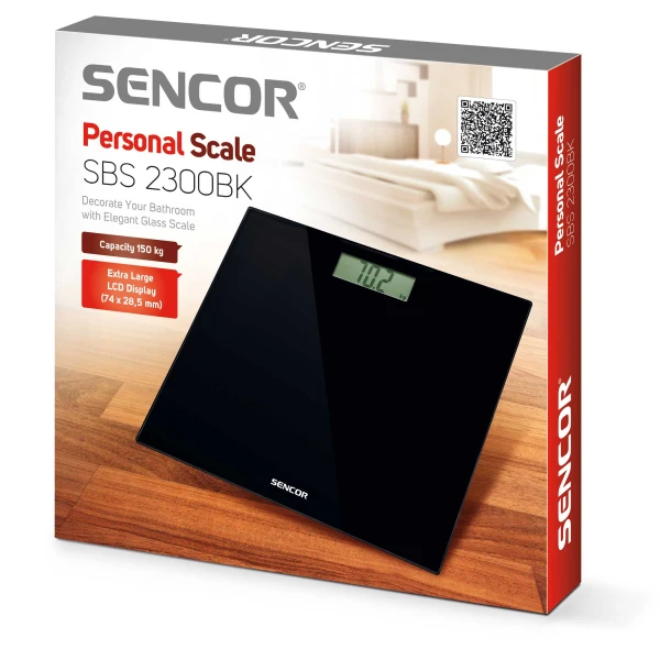 Sencor Telesna vaga Sencor SBS 2300BK/LCD/crna