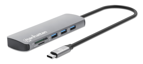 Docking station Manhattan 190459 9in1 USB-C - 1xHDMI/5xUSB/LAN/CR/PD 100W