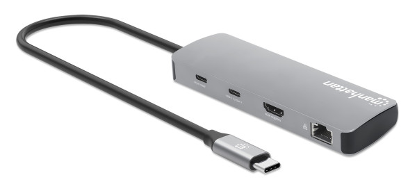Docking station Manhattan 190459 9in1 USB-C - 1xHDMI/5xUSB/LAN/CR/PD 100W