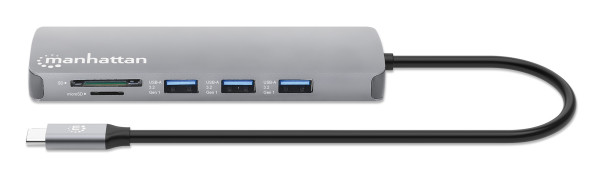 Docking station Manhattan 190459 9in1 USB-C - 1xHDMI/5xUSB/LAN/CR/PD 100W