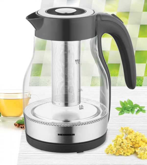 Heinner Električno kuvalo HEINNER HEK-TF2200GBK 1,7l/2200W/filter za čaj/inox