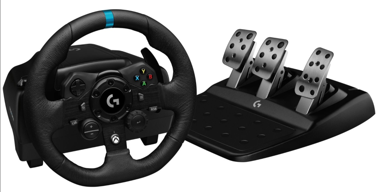 Logitech G923 Trueforce Racing Wheel + Logitech Shifter