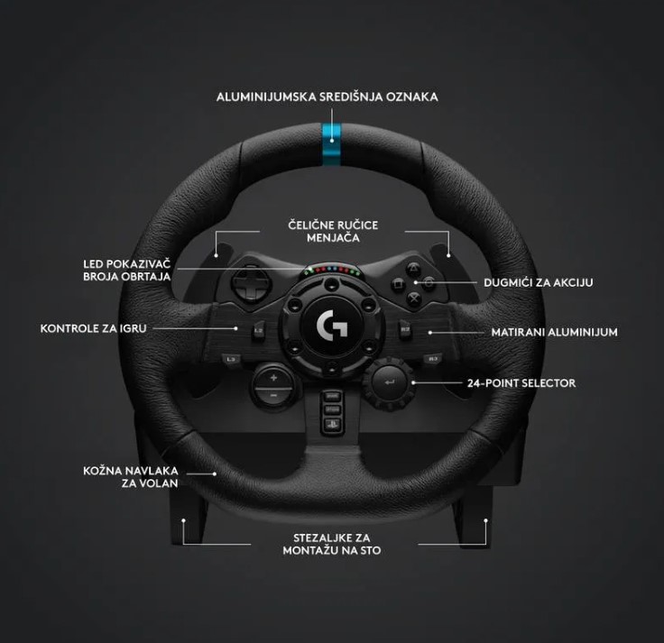 Logitech G923 Trueforce Racing Wheel + Logitech Shifter
