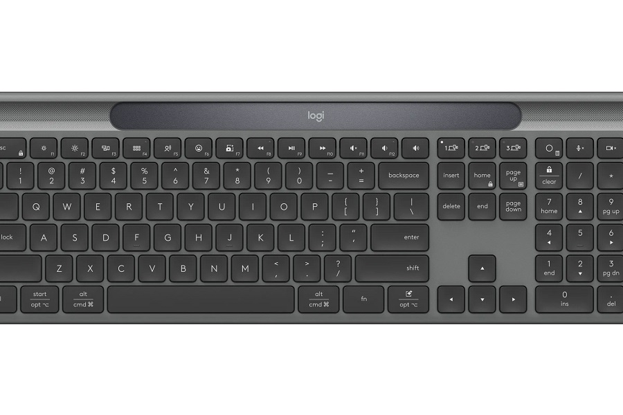 Logitech Signature Slim Solar+ wireless keyboard K980, Graphite, for Business