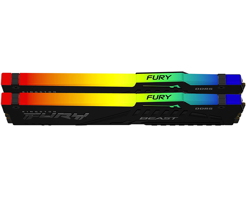 KINGSTON DIMM DDR5 128GB (2x64GB kit) 5600MT/s KF556C36BBEAK2-128 FURY Beast Black RGB EXPO