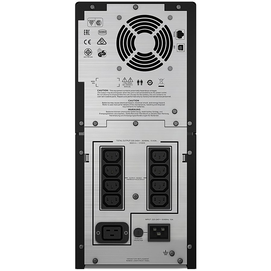 APC Smart-UPS C 3000VA LCD 230V  Intelligent and efficient network power protection from entry level to scaleable runtime. Ideal UPS for servers, point-of-sale, routers, switches, hubs and other network devices.