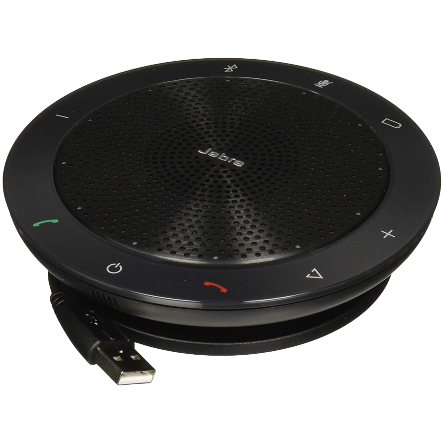 JABRA SPEAK 510 + MS Speakerphone for UC & BT plus Bundle LINK 370, USB Conference solution, 360-degree-microphone, Plug&Play, mute and volume button, Wideband, Bluetooth, Microsoft optimized. Version B: incl. Smart Button activated via JABRA Direct