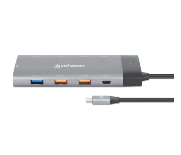 Docking station Manhattan 130714 10in1 USB-C - 2xHDMI/5xUSB/LAN/PD 100W