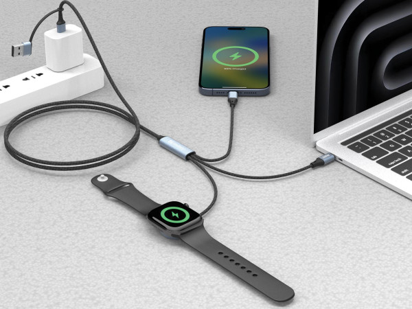 Sandberg Kabl Sandberg 3u1 441-69 2xUSB-C/Mag Safe/100W