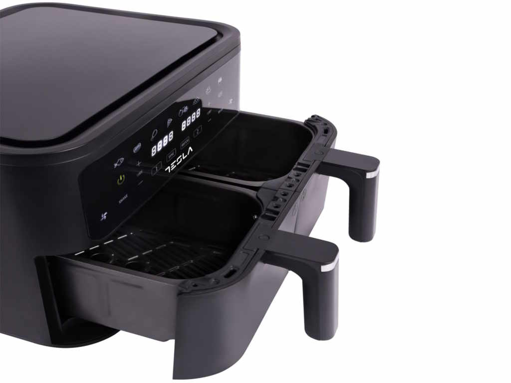 Tesla Air Fryer TESLA AF900BSD 2400W/4.5L+4.5L/digital panel/crna-inox