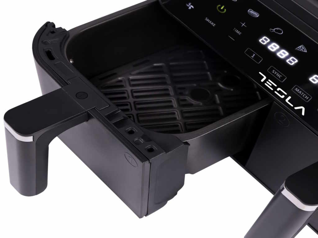 Tesla Air Fryer TESLA AF900BSD 2400W/4.5L+4.5L/digital panel/crna-inox