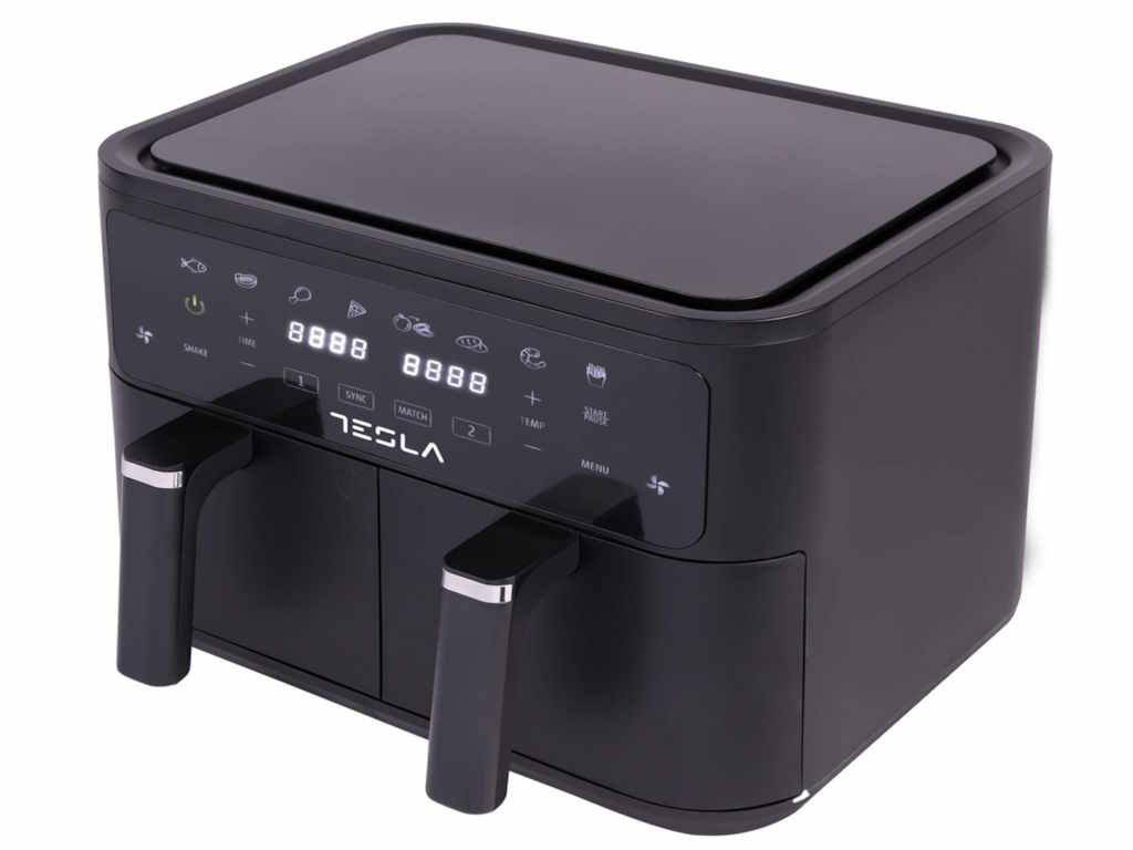 Tesla Air Fryer TESLA AF900BSD 2400W/4.5L+4.5L/digital panel/crna-inox