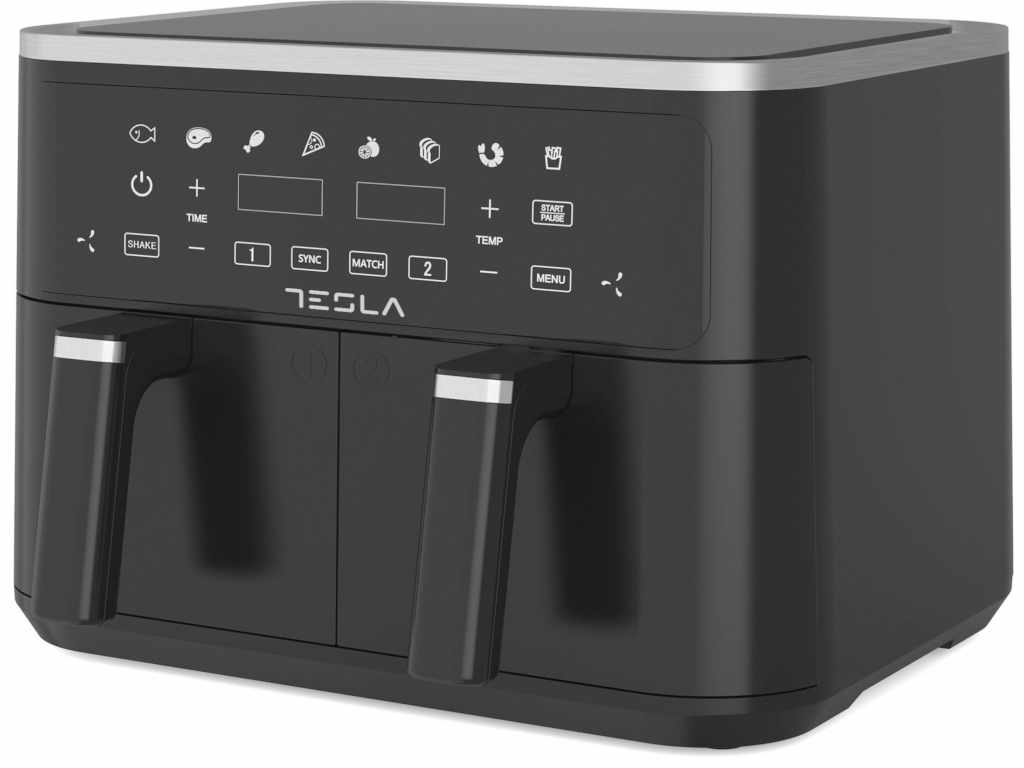Tesla Air Fryer TESLA AF900BSD 2400W/4.5L+4.5L/digital panel/crna-inox
