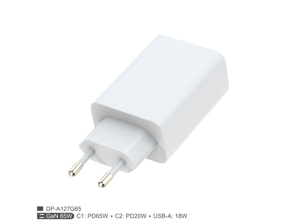 Zidni punjac FULMOVA GAN PD/25W/bela sa USB-C kablom