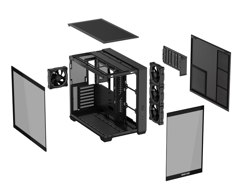 Asus A32 PLUS TG ARGB micro-ATX kućište crno