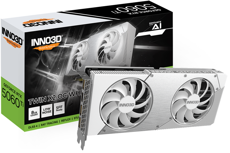 INNO3D GEFORCE RTX 5060 Ti 8GB TWIN X2 OC WHITE