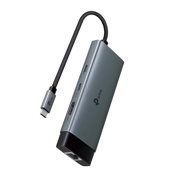 Hub TP-LINK UH6120C USB Type-C 6-Port Hub/1×USB-C/1× HDMI 4K 60Hz Port/1  USB-C PD 100W Port/1× RJ4