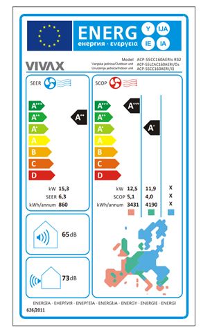 VIVAX COOL, klima ur.komerc., ACP-55CC160AERI+ R32