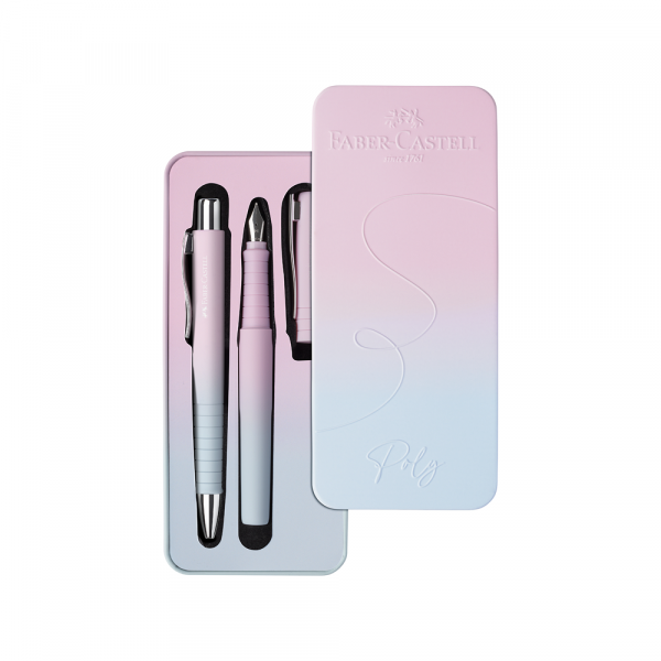Faber Castell Set Faber Castell Poly hemijska olovka + naliv pero M Blushing sky 241054