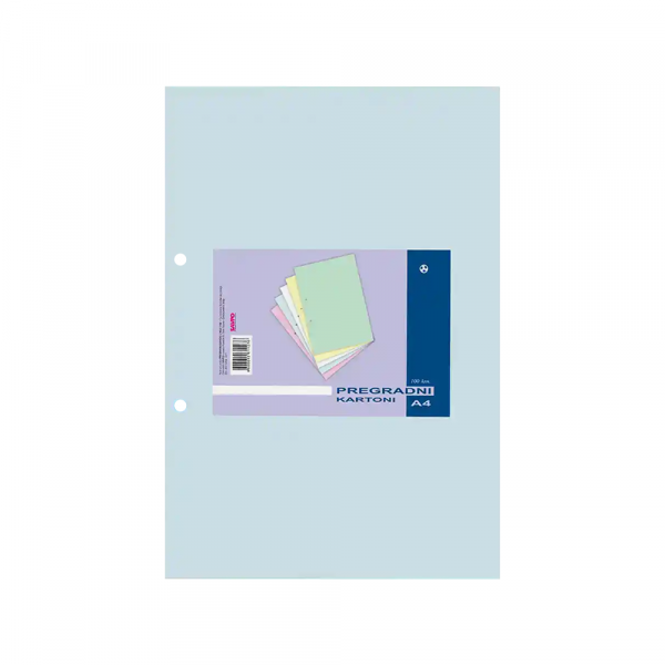 Savpo Pregradni karton A4  295x230mm 1/100 pastel plavi