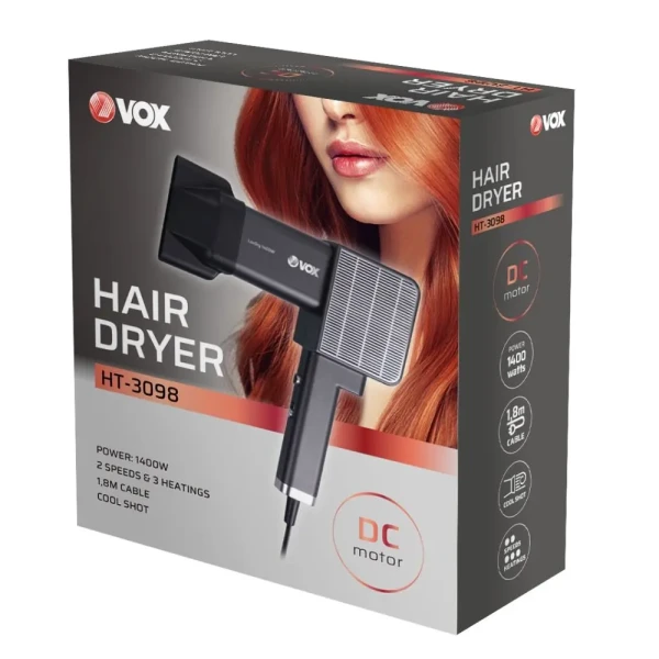 Vox Fen za kosu Vox HT3098/1400W/crna