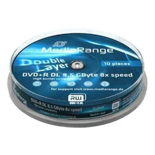 MediaRange Double Layer 8.5GB DVD+R DL 8X  MR466 1/10