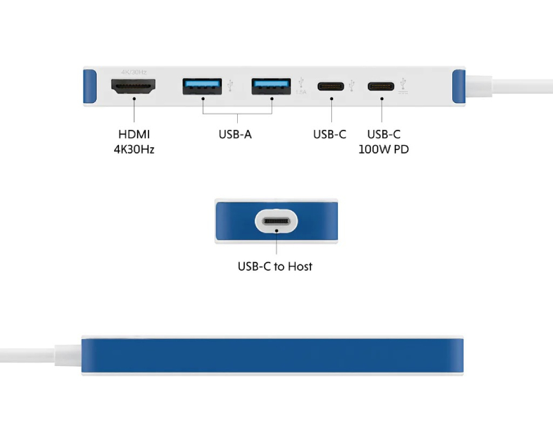 TARGUS HyperDrive Flex 5 Port USB-C Hub plavi (HD4101BUGL)