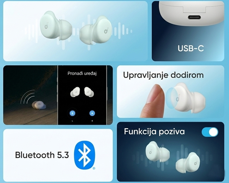 ANKER Soundcore Sleep A30 Noise Masking bluetooth bežične bubice zelene