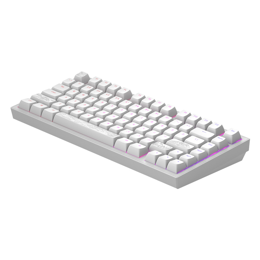 Dark Project ALU Terra Nostra White - Wired Gaming Keyboard (ANSI)