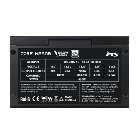 MS NAPAJANJE MS CORE M850B ATX3.1