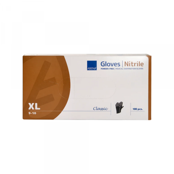Razno Rukavice  NITRIL bez pudera Abena XL crne 1/100