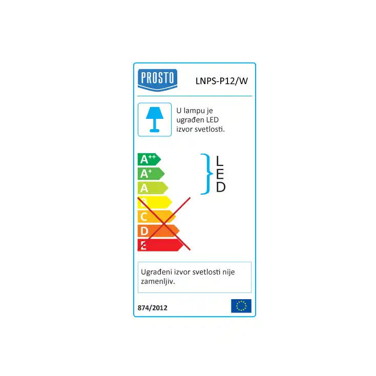 Prosto LED nadgradna svetiljka 12W,6500K