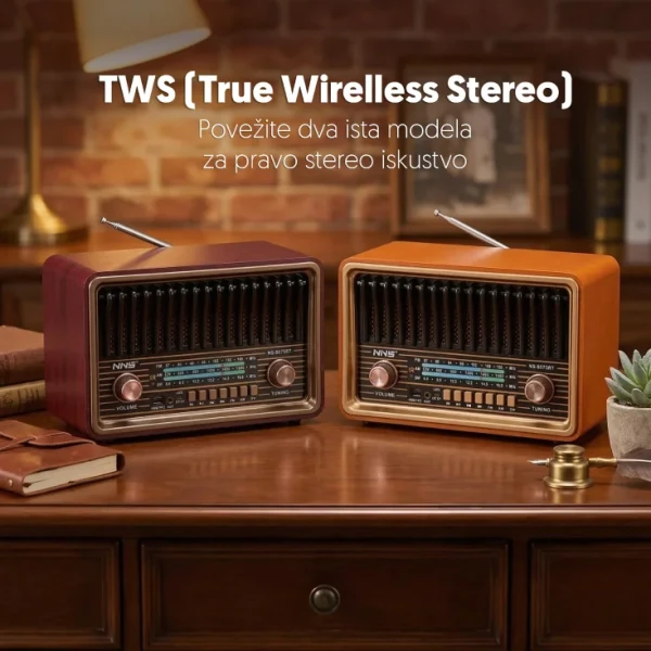 ELEMENTA Retro RGB Bluetooth Radio 8075BT