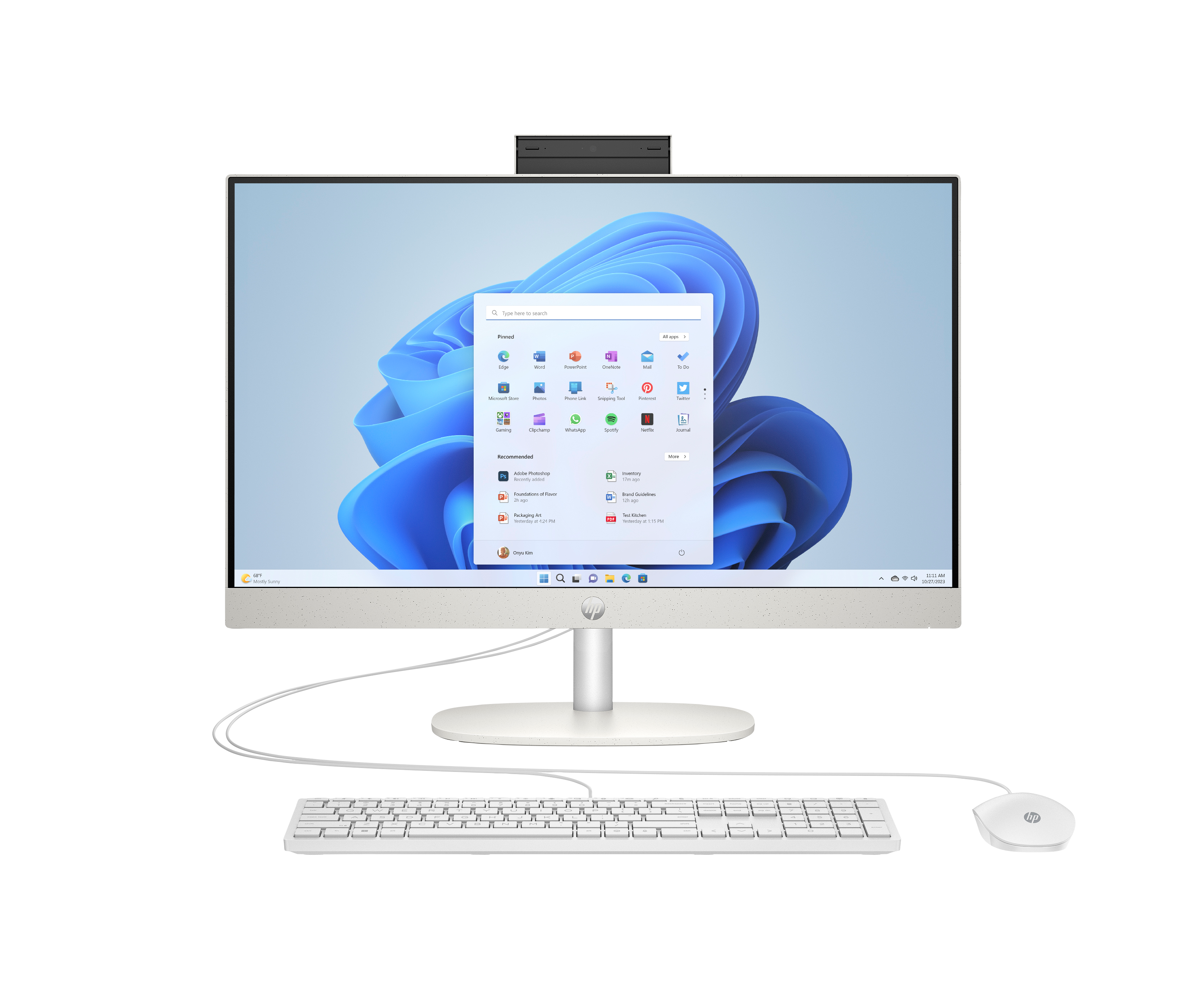 HP Računar AIO 24-cr0047ny, R5-7520U 16GB, 512GB, B8QK1EA