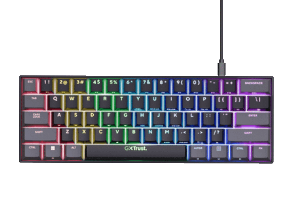 Tastatura TRUST GXT867 ACIRA 60% MINI/Gaming/ US/crna