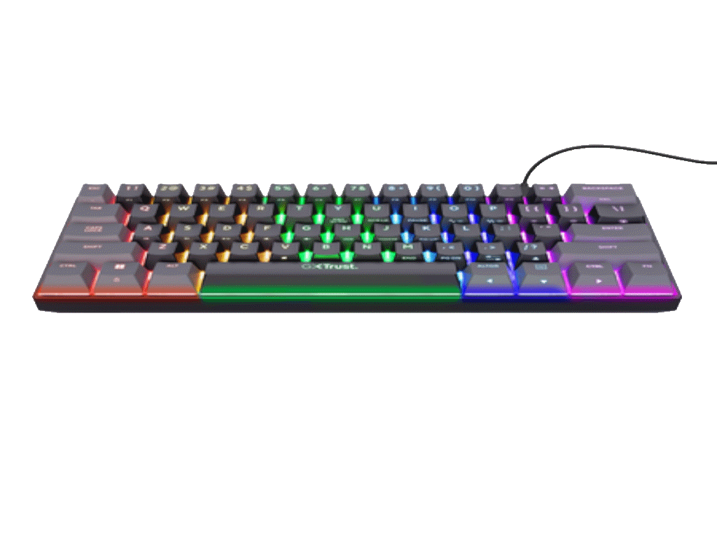 Tastatura TRUST GXT867 ACIRA 60% MINI/Gaming/ US/crna