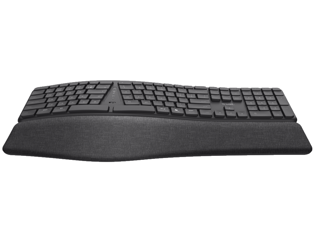 Tastatura TRUST KEYRA ERGO MULTI WRLS KEYBOARD US