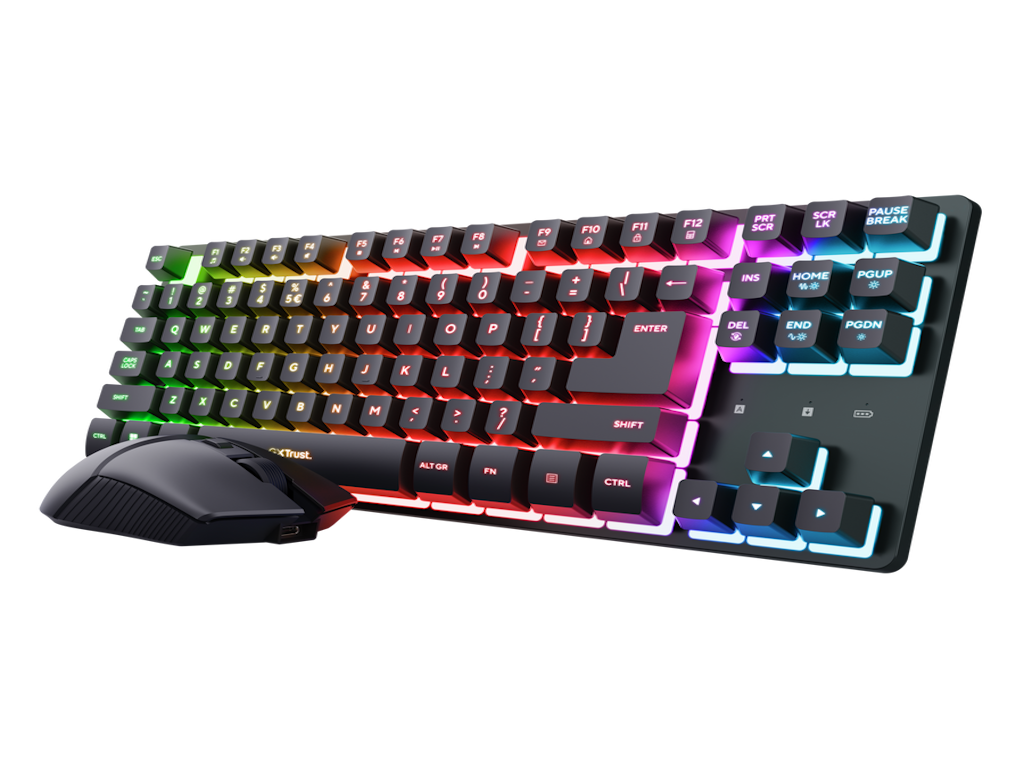 Trust GXT 832 Thado Wireless TKL Set Tastature i Miša - Crni