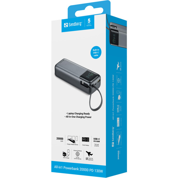 Sandberg Powerbank Sandberg All in1 421-30 20000mAh PD130W