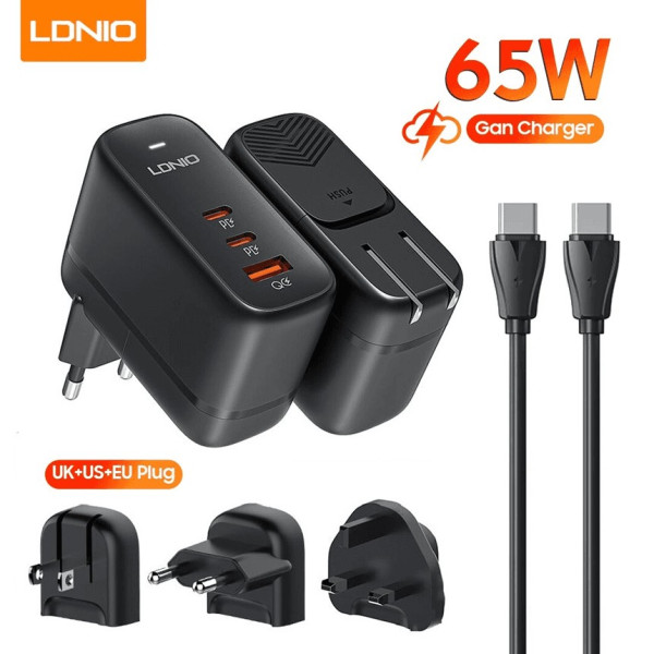 Punjač za laptop USB-C 65W Q366 GaN QC3.0, 2xPD3.0/209777