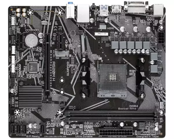 Gigabyte A520M H Matična ploča AM4, DDR4, M.2, Ryzen