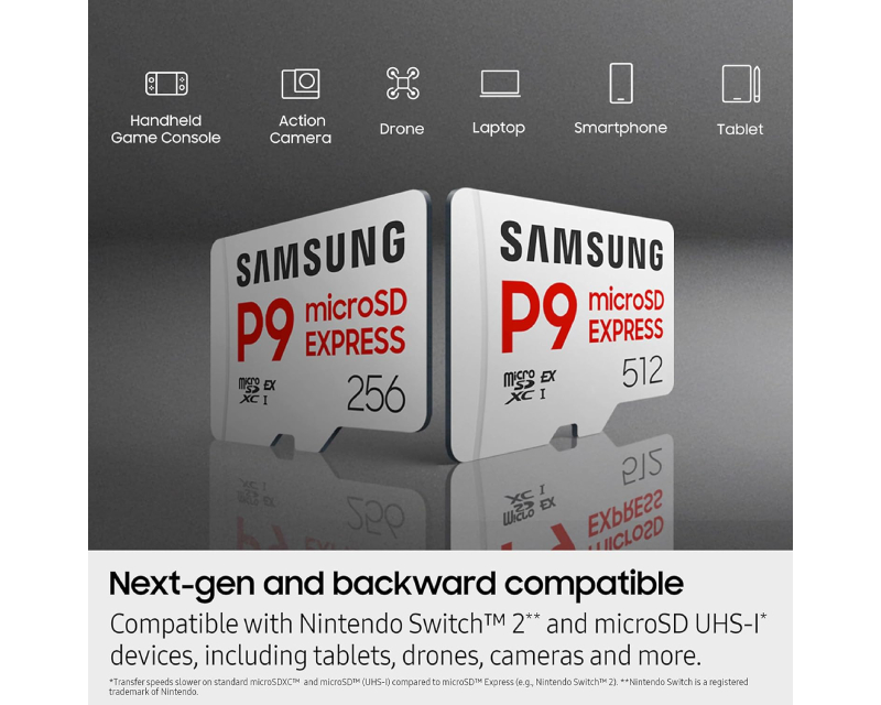 SAMSUNG Memorijska kartica P9 Express MicroSDXC Card 256GB MB-MK256T
