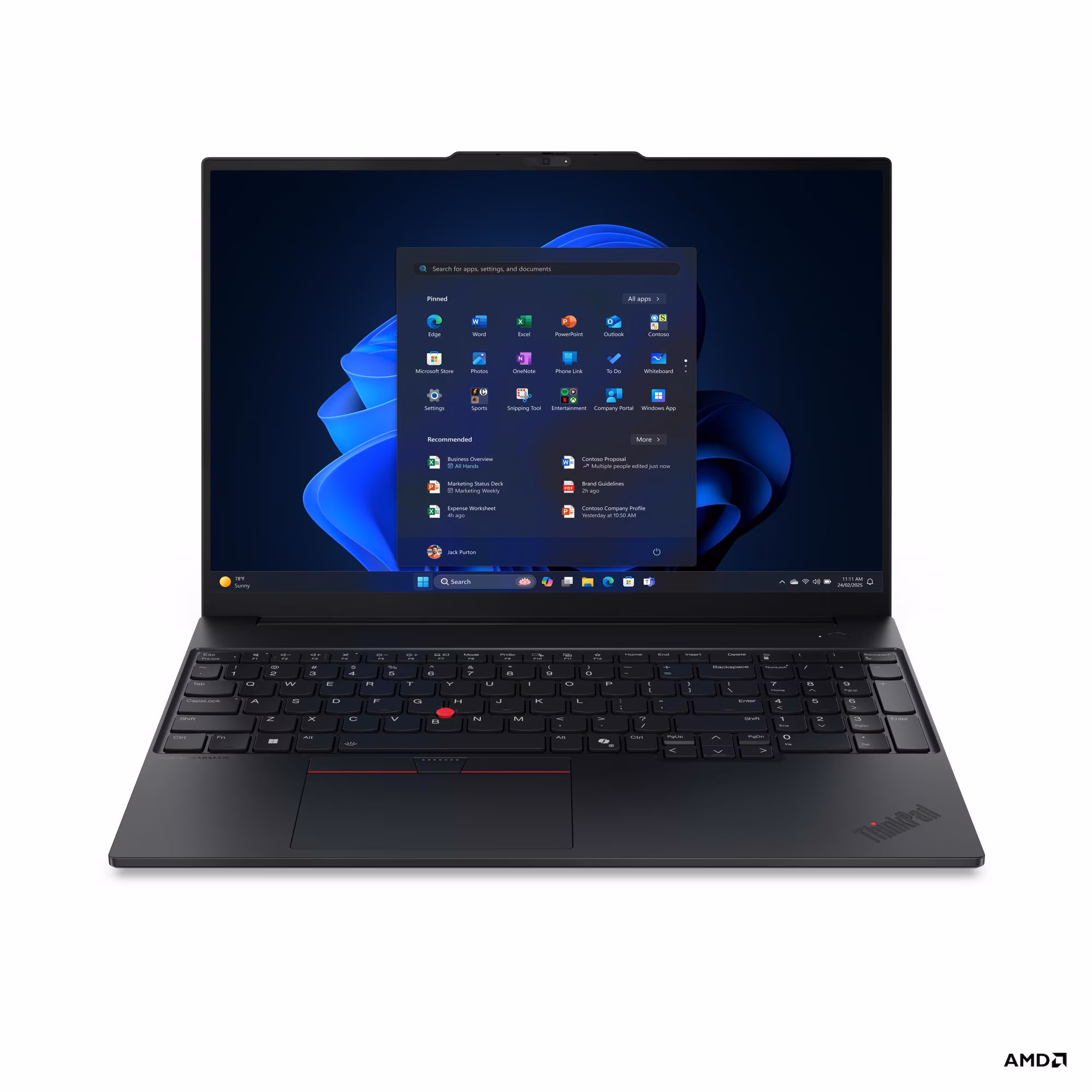 Lenovo Laptop ThinkPad E16 16", R7 250, 16GB, 512GB, Win11Pro, 21ST001WCX