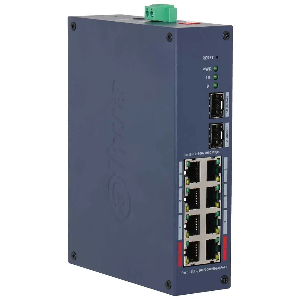 DAHUA CHS4210-8GT-110 10-Port Cloud Managed Hardened Gigabit Switch with 8-Port PoE