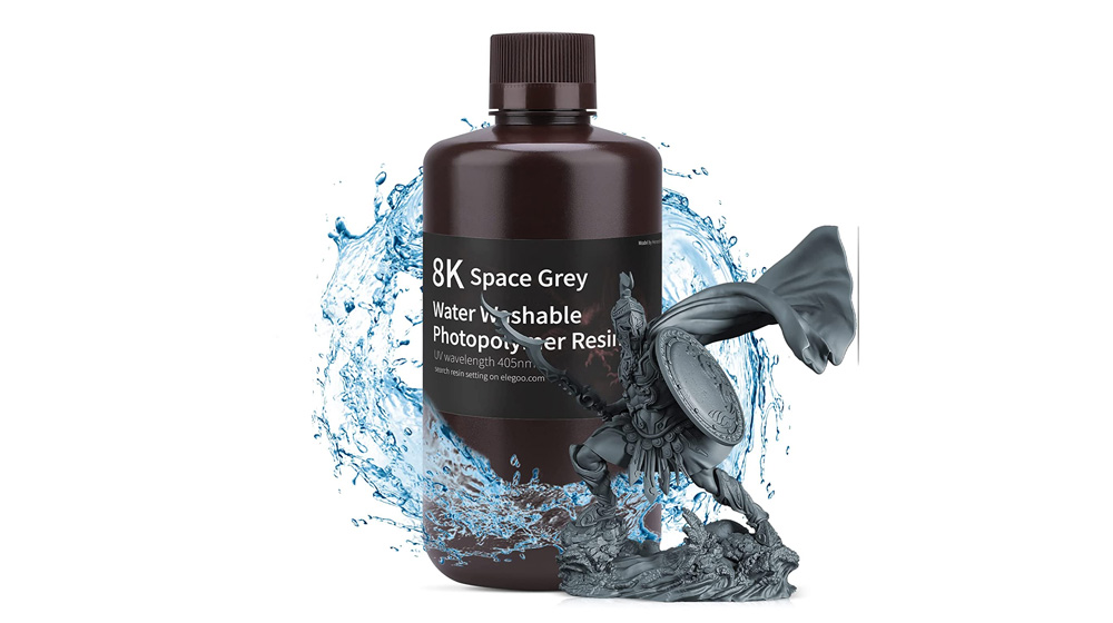 ELEGOO Water Washable Resin 8K 1kg Space Grey